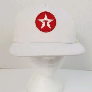Vintage Texaco White Snapback Mesh Trucker Hat